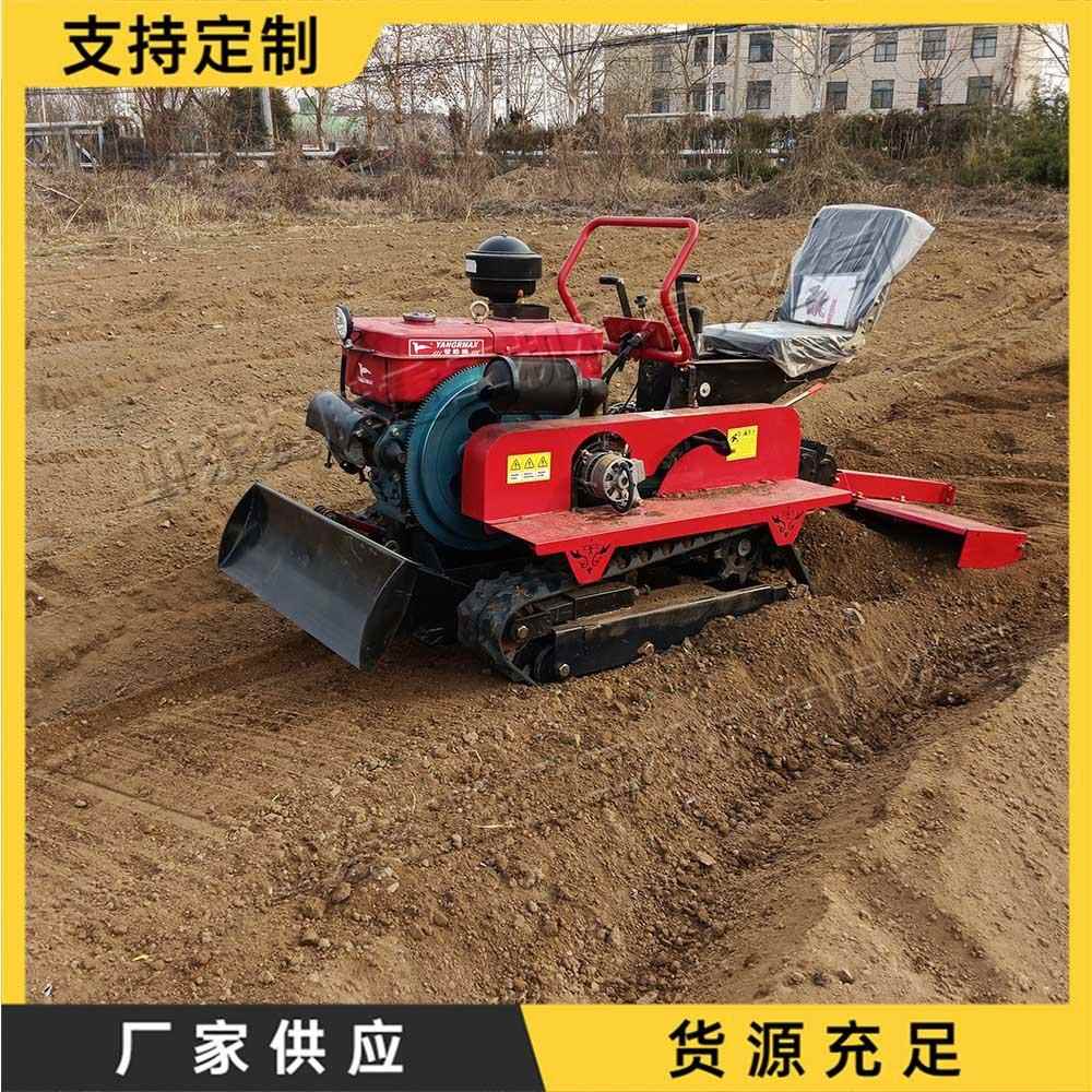 履带式田园管理机农业用施工作业设备自走式果园大棚微耕机