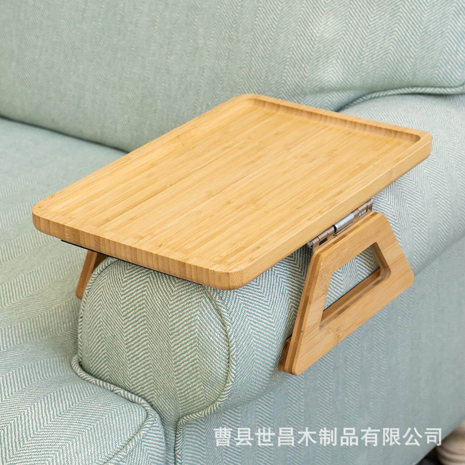 托盘实木餐盘点心食物盘可摺叠沙发扶手木中式木质沙发方形