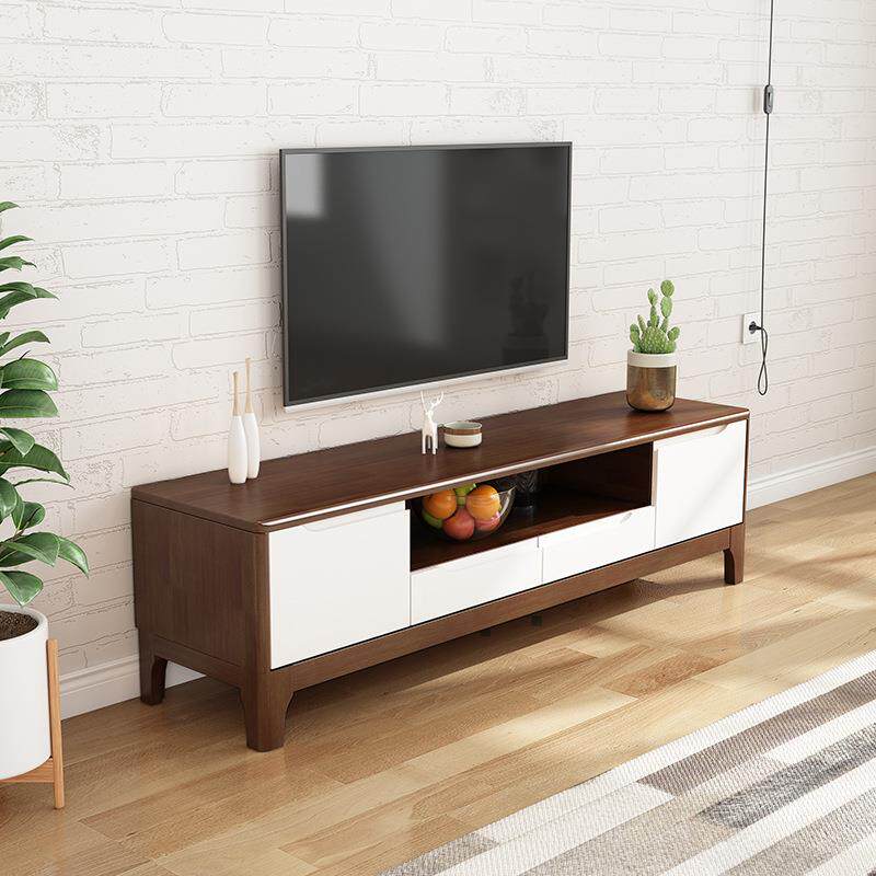 全实木电视柜现代简约小户型1.2/1.5米多尺寸客厅卧室地柜影视柜