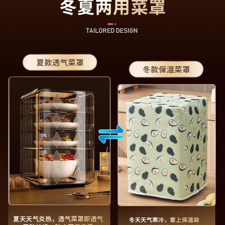 厨房放菜置物架剩菜剩饭收纳盒多层菜盘收纳架食品级配菜柜子