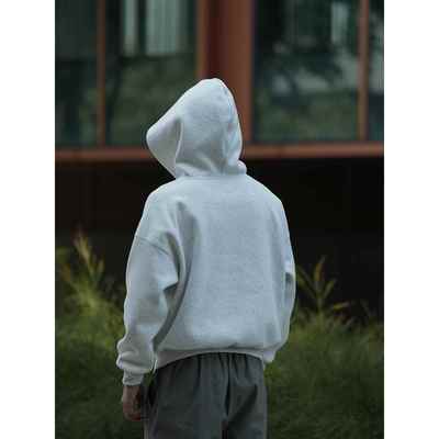 Procano日系加绒重磅cleanfit连帽卫衣男女Boxy短宽情侣春秋帽衫