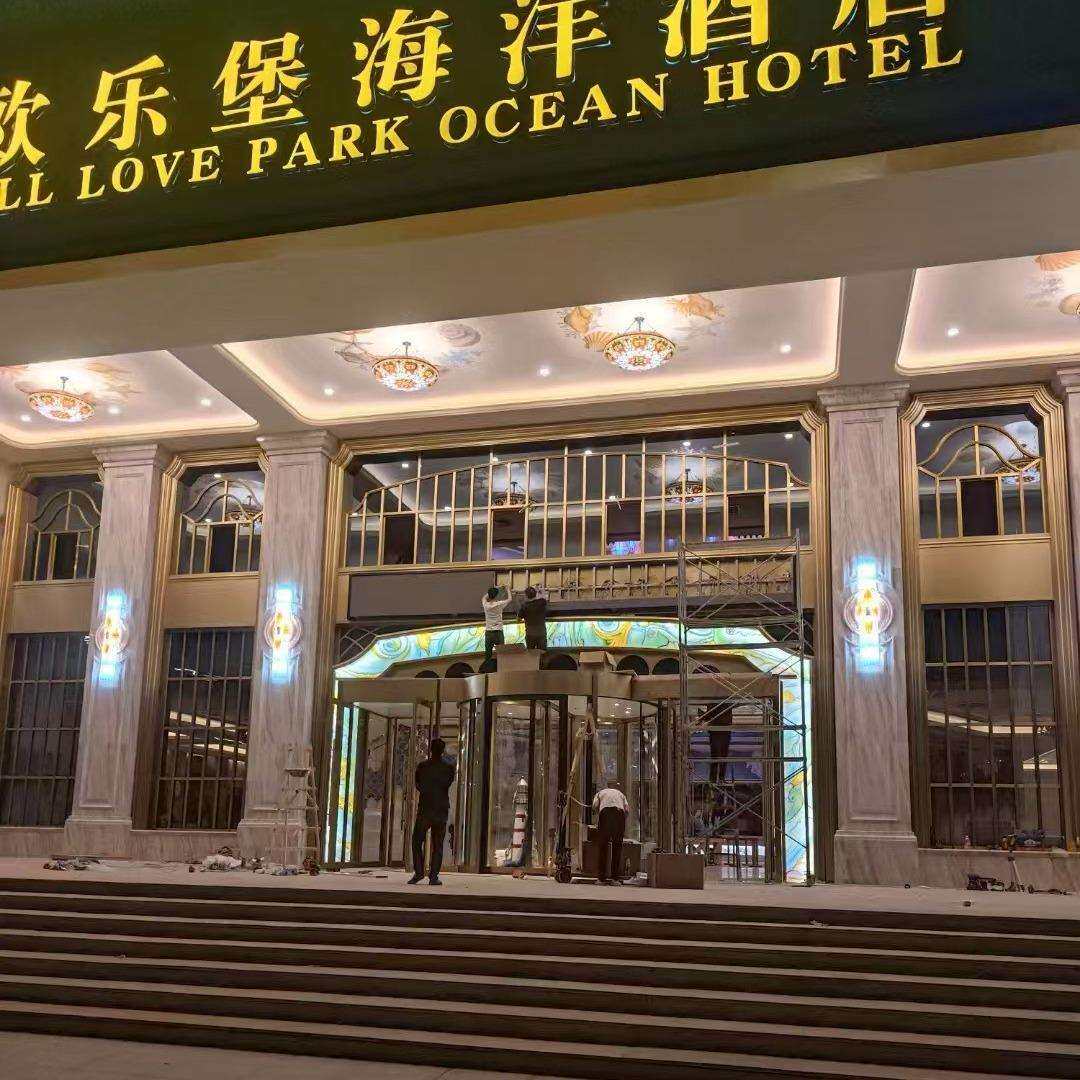 生产销售 山东手动隔音旋转门 铝型材三翼旋转门酒店旋转门
