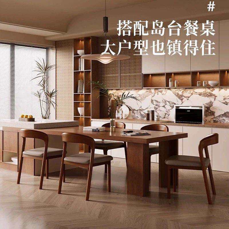 北欧实木椅子可叠螺餐椅餐厅靠背椅设计师原木书桌戈雅椅免安装