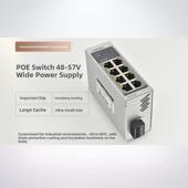 ERUI 5口8口POE工业交换机导轨C45防雷耐高低温非管理型