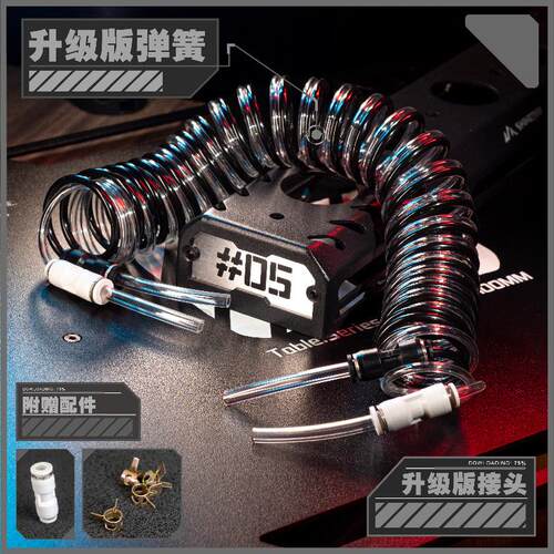 2升便携式焊炬弹簧快插气管燃氧气管PU双排管焊枪连接软管