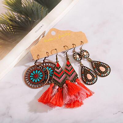 European retro 3pcs set earrings Percy ear accessories