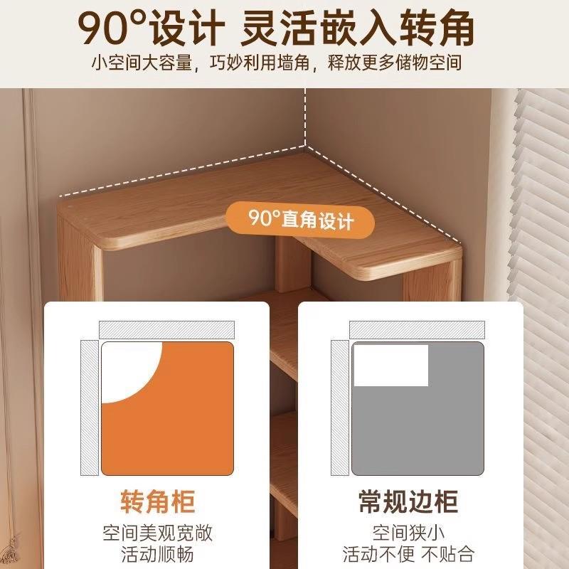 角柜转角置物架小拐角三角收纳柜餐边柜客厅墙角边柜储物展示柜子