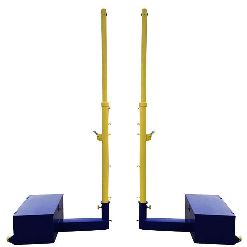 户外移动式便携排球柱网球柱羽毛球柱网架带双轮配重式手摇可升降