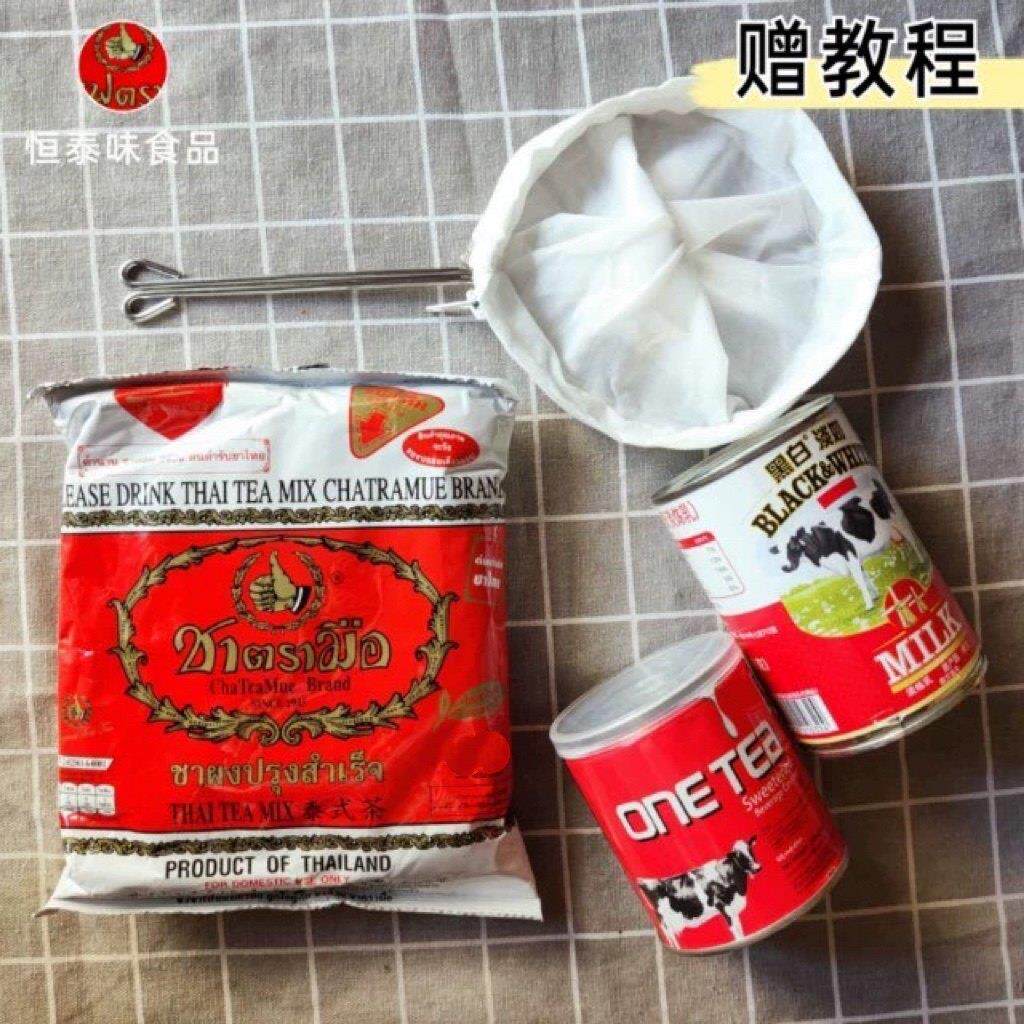 泰国进口红茶手标绿茶叶泰式红茶粉春莱手打柠檬泰奶原料摆摊奶茶图片