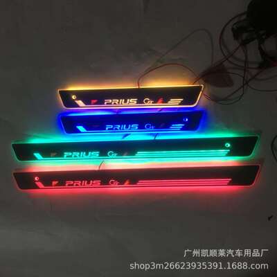 4片免破线款普锐斯prius 30系 ZVW30流光动态迎宾踏板LED灯门槛条