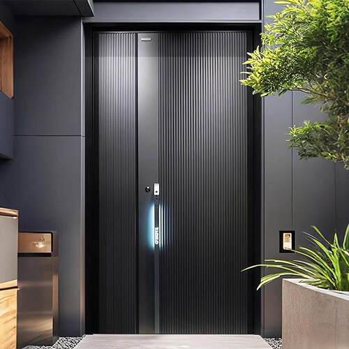 铸铝门入户门防盗门进户门子母门精雕别墅大门双开 关简约家用装