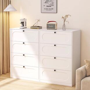 钢制五斗柜现代简约铁艺储物柜收纳柜抽屉柜奶油风落地多层抽屉