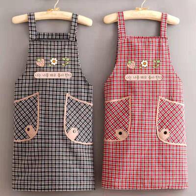 Cotton kitchen cooking apron工作服罩衣防油做饭围裙家用薄