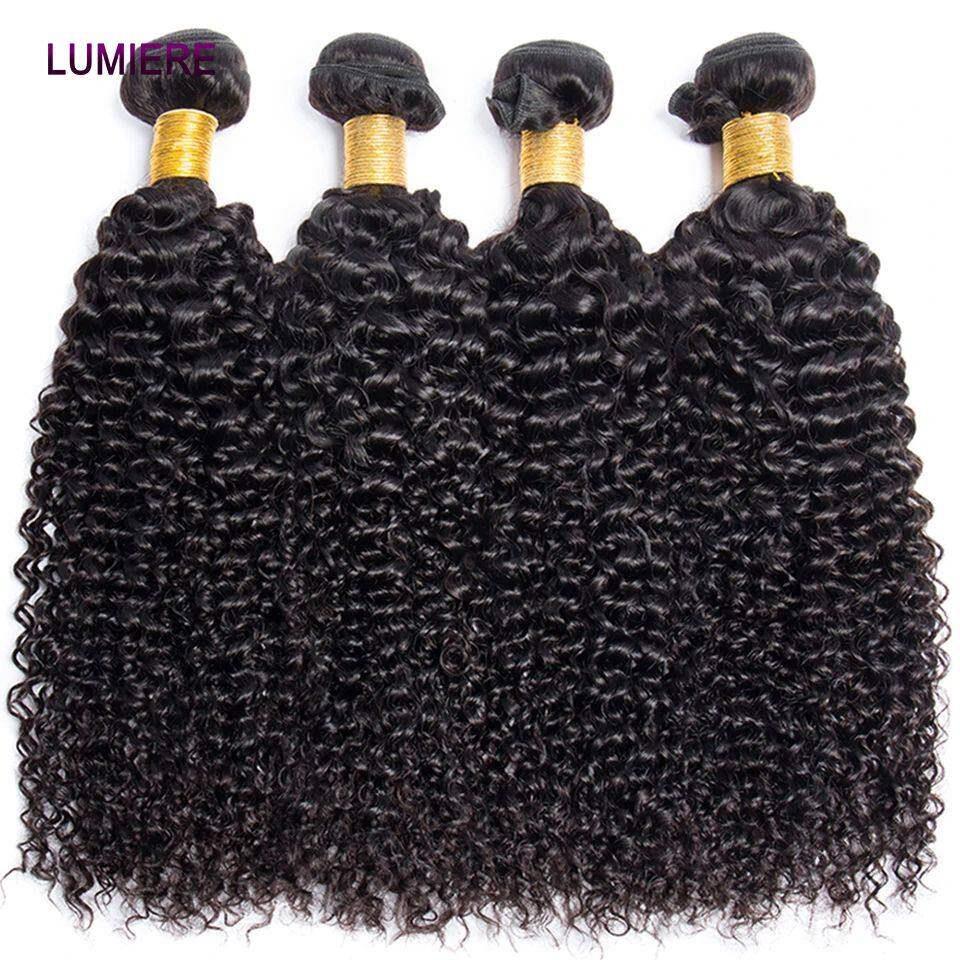 30 40” Kinky Curly Bundles 100% Human Hair Brazilian Hair - 实物图