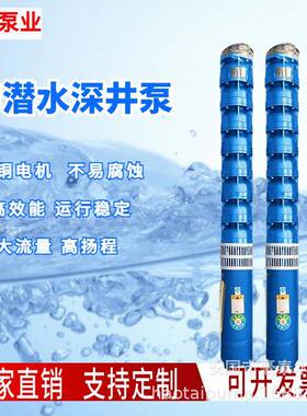 河北家用潜水泵加长农用潜水电泵大流量高扬程水泵150QJ50-34/5