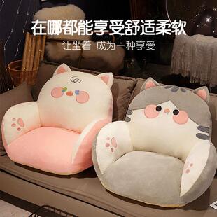 椅子加厚垫卡通沙发垫儿童一体动物家用靠垫屁坐垫办公室坐垫冬季