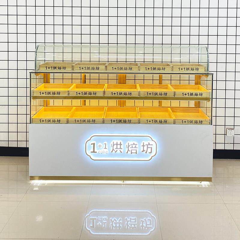 面 面包柜展示柜糕点玻璃柜桃酥柜蛋糕店商用玻璃点心边柜烘焙边