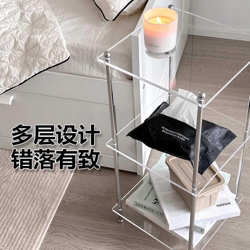 亚克力多层置物架小户型沙发边几书架客厅极窄侧边柜网红矮书,基础建材,亚克力板,淘宝优惠券,粉丝福利购,淘宝优惠卷