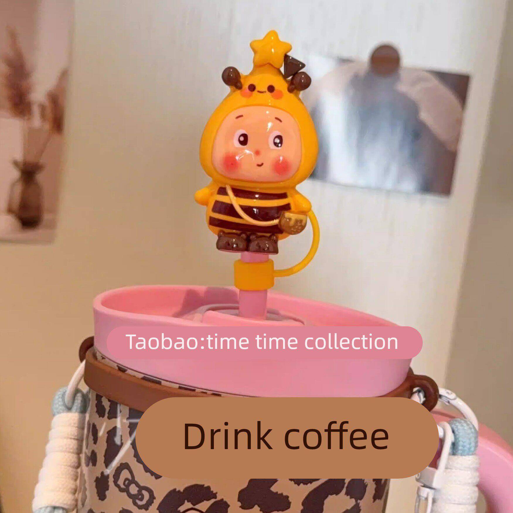 野兽派史丹利水杯通用可爱星星小人立体吸管杯吸管盖帽防尘防漏塞