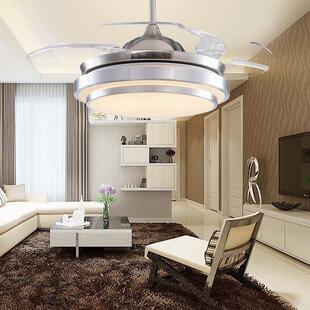 36寸42寸52寸隐形扇608ALED吊扇灯收缩风扇灯隐形LED带灯吊扇