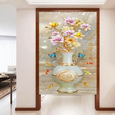 中式门帘隔断窗家用夏季短门帘厨房半帘遮挡防风免打孔厕所玄关布