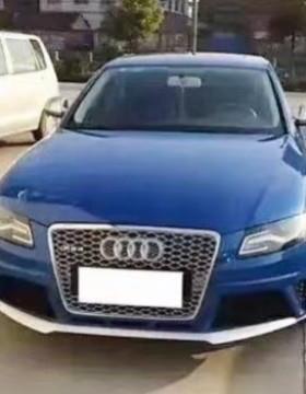 09-12款A4L改装RS4前杠包围套件A4B8升级RS4前杠中网后唇尾喉