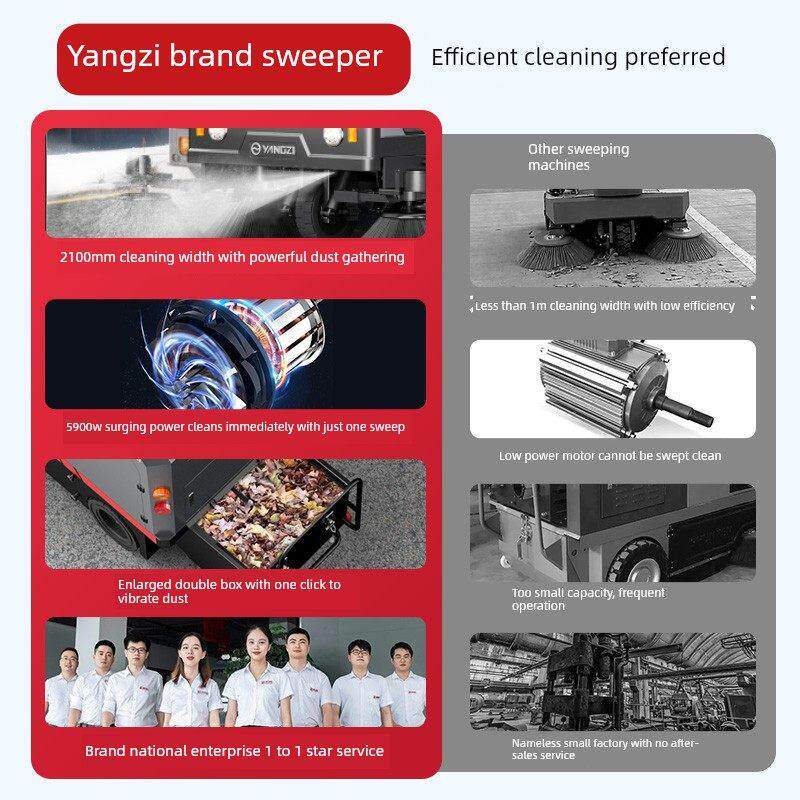 扬子市驱动工业扫地厂车间物业厂路户外真空电动扫地机