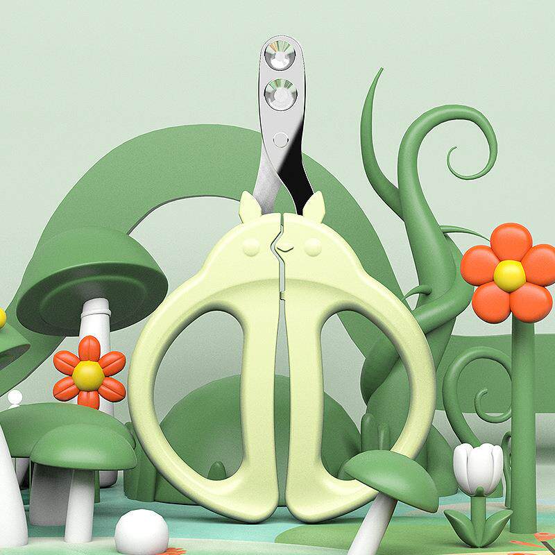 原创新款宠物龙猫指甲剪双孔小盲剪防出血圆孔限位幼猫猫咪指甲剪
