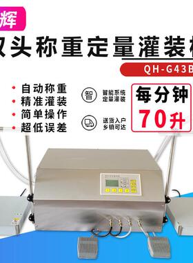 G43BW双头称重定量液体灌装机白酒精肥料防冻液涂料半自动分装机