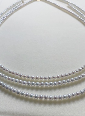 精品淡水真多麻色银灰色淡水ak 珠链