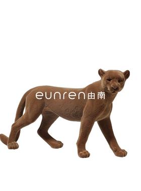 极简风简约创意豹子摆件家居客厅玄关展示摆设办公室前台软装饰品