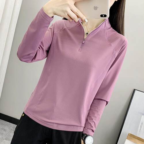 Womens Dry-Fit Long Sleeve Quarter Zip & Full Zip Up Hoodie
