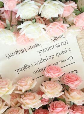 Good artificial roses white silk fake roses flower faux head