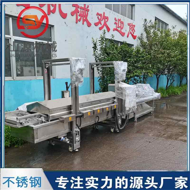 牛肉丸油炸机 304不锈钢油炸机设备 各种丸子油炸生产线带技术