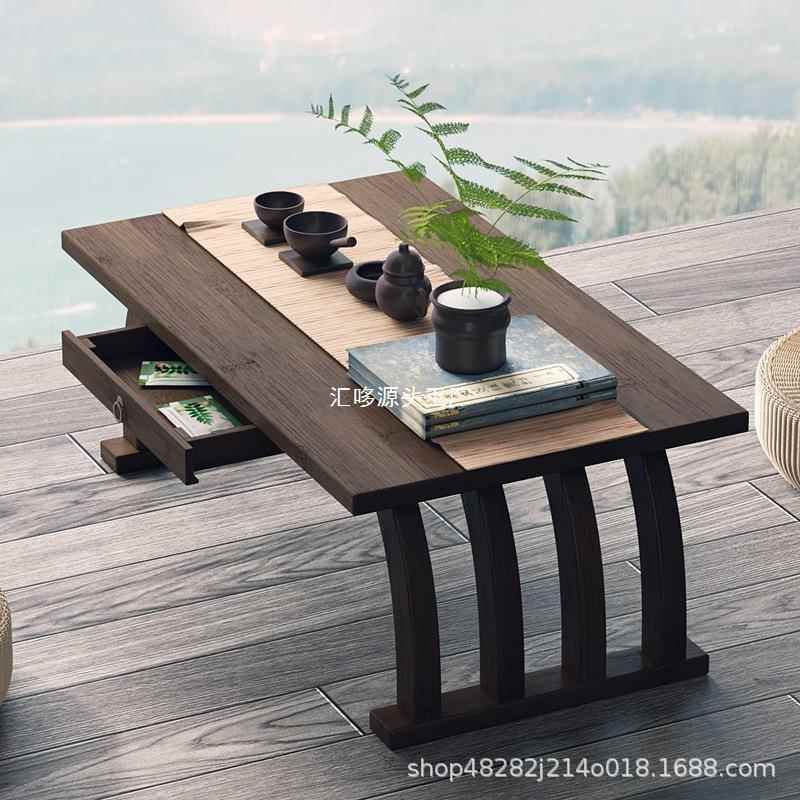楠竹飘子窗小HDGPKRQE茶几榻榻米日式桌子矮茶桌小桌卧折室坐地叠