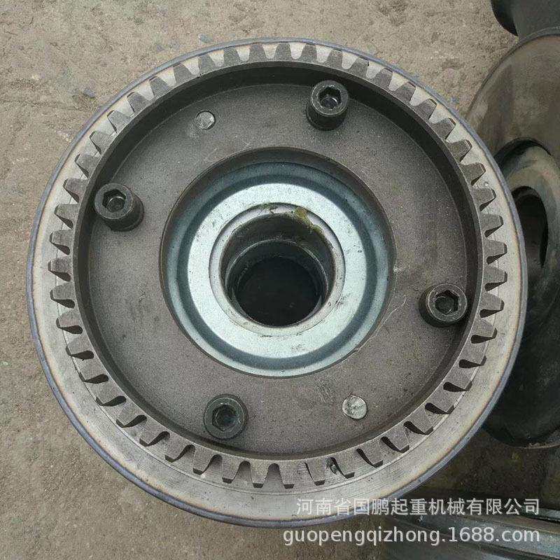 电动单梁LD400行走驱动轮平面凹面齿圈龙门吊轨道轮连体轮