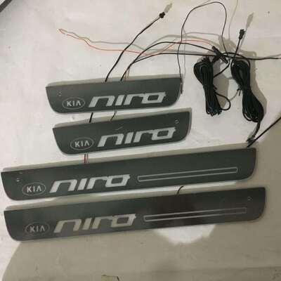 4片免破线+磁遥控切换极睿niro流光动态迎宾踏板LED灯七彩门槛条