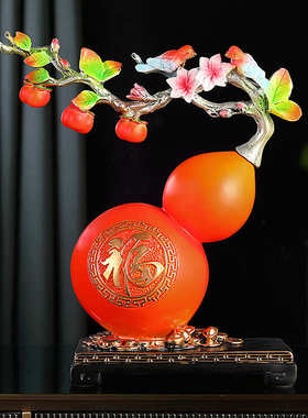 招财葫芦摆件创意工艺品酒柜装饰客厅玄关电视柜中式乔迁新居礼品