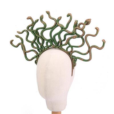 Halloween Vintage Medusa Snake Costume Headband Cosplay Dres