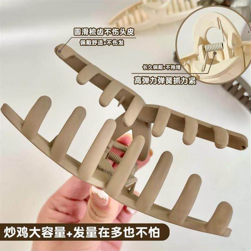 发夹Hot Sale Solid Color Claw Clip Large Barrette Crab Hair0
