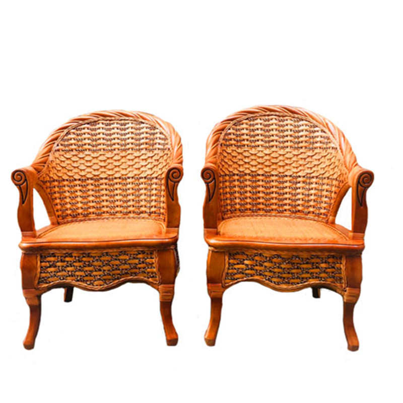 天然真藤椅三件五件套阳台小桌椅茶几滕编单人靠背休闲椅客厅家用