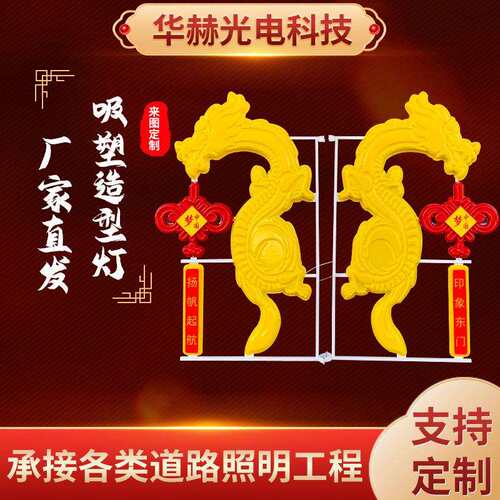 龙形吸塑造型灯创意特殊造型景观路灯24W节日装饰LED灯