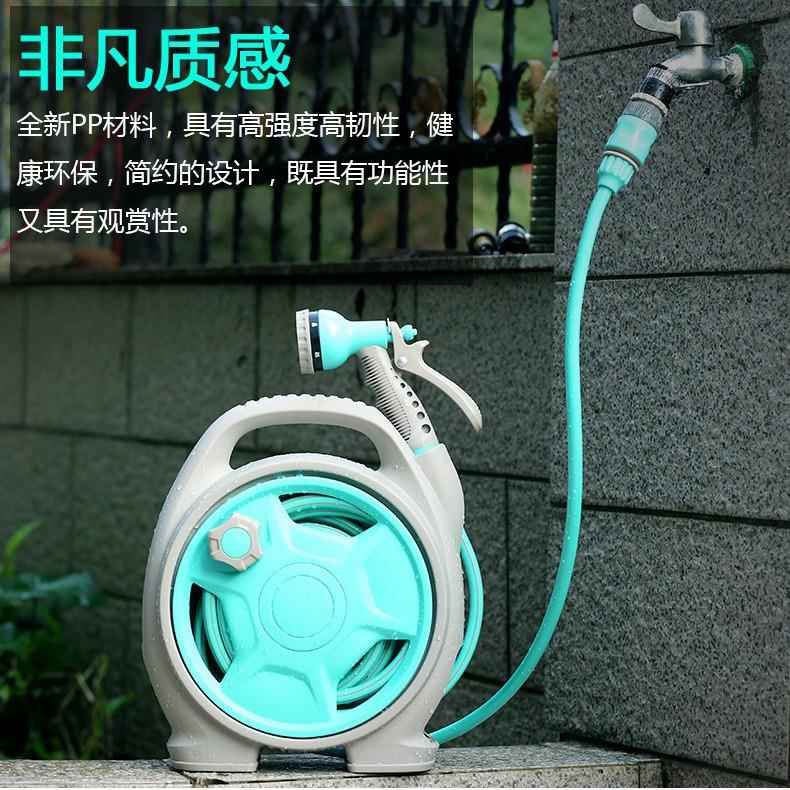 厂家直销 洗车水枪套装 洗车水管车架 花园收纳 迷你水管车架套装