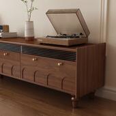 式 复古电视柜全实木烤漆客厅纳柜一视体落地511中美收古风电柜