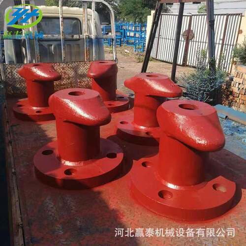 铸铁栓船柱系缆桩铸造系船柱码头栓船墩停泊墩圆底方底勾船舶船用