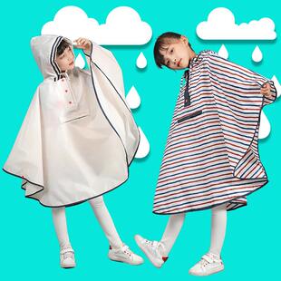 儿童雨衣幼儿园女童徒步带书包位小学生防水轻便斗篷雨披男童可爱