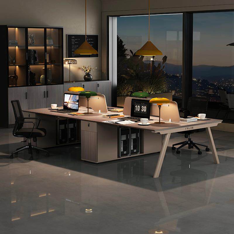 职员办公桌椅组合4四6人位简约现代办公室家具电脑桌屏风员工卡座