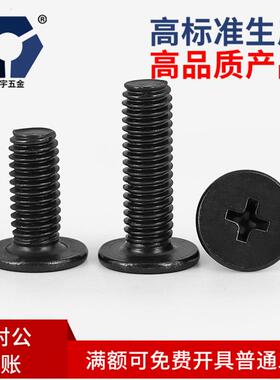 CM2x4→2x12黑色防锈扁平头螺丝钉304不锈钢耐腐蚀高盐雾达克罗