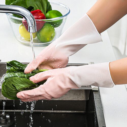 Gradient Color Waterproof Latex Gloves, Thin Summer Style fo