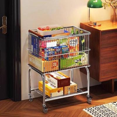 中古脏衣篮双层衣收家筐小推车置物纳架用浴服室ASE-#054卫生间移